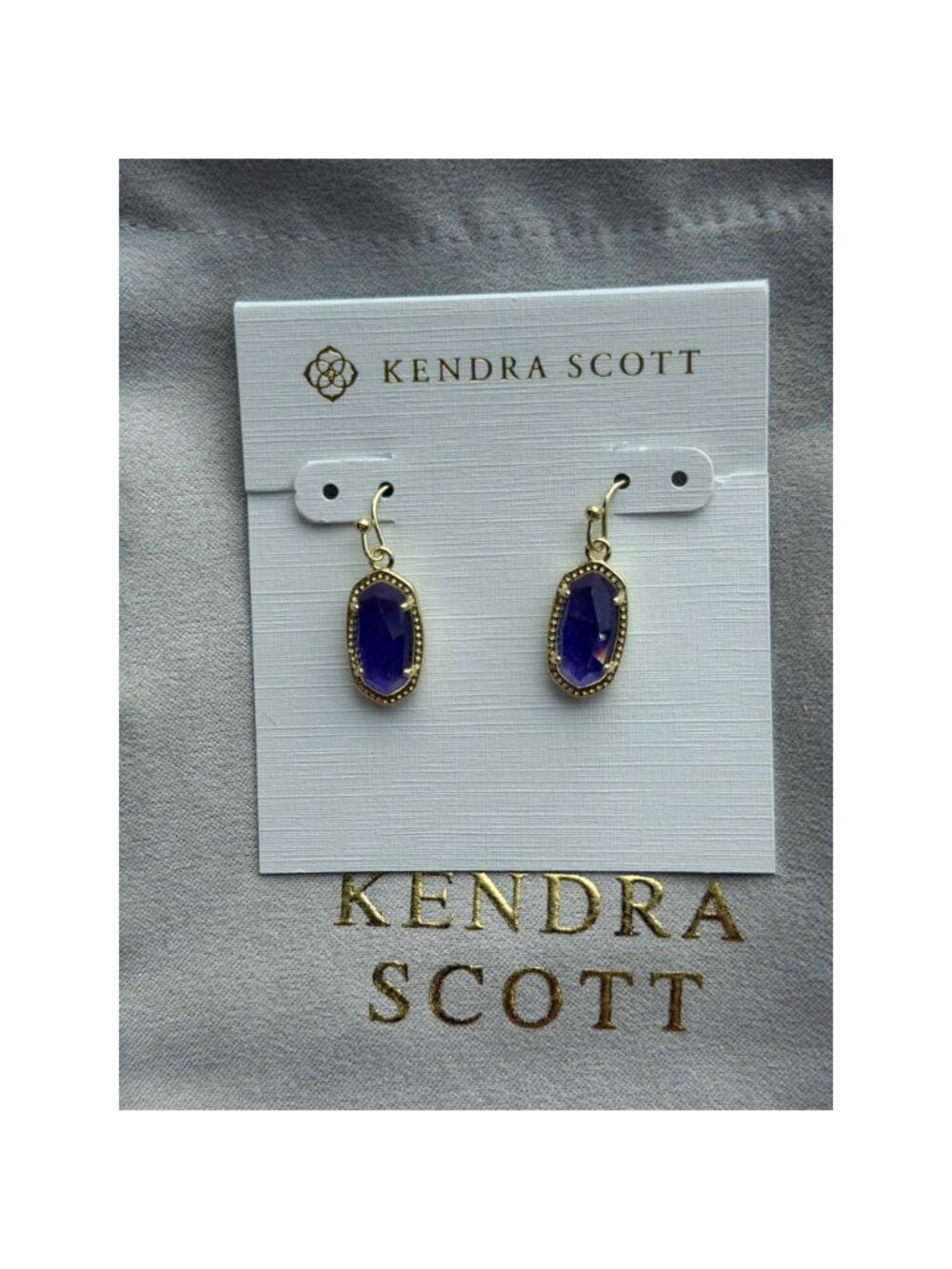 Kendra Scott Lee Purple Teardrop Earrings